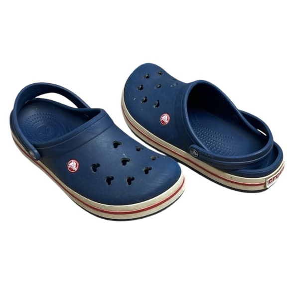 Disney X Crocs Collab Parks Mickey Cutout White Red Navy Blue Men 8 Ladies 10 - Picture 2 of 11